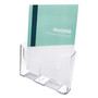 deflecto DocuHolder for Countertop/Wall-Mount, Magazine, 9.25w x 3.75d x 10.75h, Clear