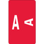 Smead AlphaZ Color-Coded Second Letter Alphabetical Labels, A, 1 x 1.63, Red, 10/Sheet, 10 Sheets/Pack