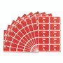 Smead AlphaZ Color-Coded Second Letter Alphabetical Labels, A, 1 x 1.63, Red, 10/Sheet, 10 Sheets/Pack