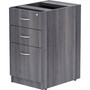 Lorell Pedestal,B/B/F,Unfin Top,16"x22"x28-1/4",Weathered Charcoal (LLR69558) View Product Image