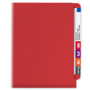 Smead End Tab Pressboard Classification Folders, Six SafeSHIELD Fasteners, 2" Expansion, 2 Dividers, Letter Size, Bright Red, 10/BX
