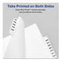 Avery Preprinted Legal Exhibit Side Tab Index Dividers, Avery Style, 26-Tab, 51 to 75, 11 x 8.5, White, 1 Set (AVE11396) View Product Image