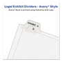 Avery Preprinted Legal Exhibit Side Tab Index Dividers, Avery Style, 26-Tab, 51 to 75, 11 x 8.5, White, 1 Set (AVE11396) View Product Image