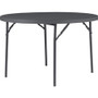 Dorel Zown Commercial Round Blow Mold Fold Table - Round Top - 4 Legs - 750 lb Capacity - 48" Table Top Diameter - 29.30" Height