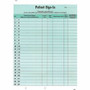 Tabbies Patient Sign-In Label Forms - 125 Sheet(s) - 11" x 8.50" Form Size - Letter - Green Sheet(s) - Paper