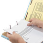 Smead Four-Section Pressboard Top Tab Classification Folders, Four SafeSHIELD Fasteners, 1 Divider, Letter Size, Blue, 10/Box