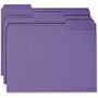 Business Source 1/3 Tab Cut Recycled Top Tab File Folder - 11 pt. - Purple - 10% Recycled