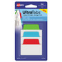 Avery Ultra Tabs Repositionable Tabs, Standard: 2" x 1.5", 1/5-Cut, Assorted Colors (Blue, Green and Red), 24/Pack