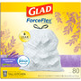 Glad ForceFlex Kitchen Drawstring Trash Bags, 13 gal, Gain Lavender Scent, 24 x 27.38, White, 80 Bags/Box, 3 Boxes/Carton