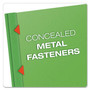 Oxford Clear Front Standard Grade Report Cover, Three-Prong Fastener, 0.5" Capacity, 8.5 x 11, Clear/Green, 25/Box
