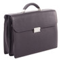 Swiss Mobility Milestone Briefcase, Fits Devices Up to 15.6", Leather, 5 x 5 x 12, Brown