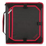 Zipper Binder, 3 Rings, 2" Capacity, 11 X 8.5, Black/red Accents (FVS29052CE8)