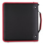 Zipper Binder, 3 Rings, 2" Capacity, 11 X 8.5, Black/red Accents (FVS29052CE8)