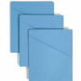 Smead Letter Recycled File Jacket - 8 1/2" x 11" - 11 pt. - Manila - Blue - 10% Recycled
