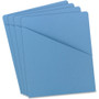 Smead Letter Recycled File Jacket - 8 1/2" x 11" - 11 pt. - Manila - Blue - 10% Recycled