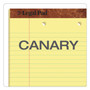 TOPS "The Legal Pad" Ruled Perforated Pads, Top 2-Hole Punch, Wide/Legal Rule, 50 Canary-Yellow 8.5 x 11.75 Sheets, Dozen