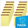 TOPS "The Legal Pad" Ruled Perforated Pads, Top 2-Hole Punch, Wide/Legal Rule, 50 Canary-Yellow 8.5 x 11.75 Sheets, Dozen