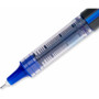 uniball VISION Rollerball Pen, Stick, Extra-Fine 0.5 mm, Blue Ink, Black/Blue/Clear Barrel, 12/Pack
