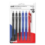 uniball Jetstream Elements Hybrid Gel Pen, Retractable, Medium 1 mm, Assorted Ink and Barrel Colors, 6/Pack