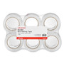 Universal Deluxe General-Purpose Acrylic Box Sealing Tape, 1.7 mil, 3" Core, 1.88" x 109 yds, Clear, 6/Pack