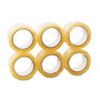 Universal Deluxe General-Purpose Acrylic Box Sealing Tape, 1.7 mil, 3" Core, 1.88" x 109 yds, Clear, 6/Pack