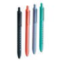 Work Happy Gel Pen, Retractable, Fine 0.7 Mm, Black Ink, Assorted Barrel Colors, 4/pack (PPJ107472) View Product Image