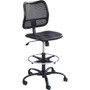 Safco Vue Extended-Height Vinyl Chair - Black Seat Color - Vinyl, Nylon, Polyester Seat Material - Black Back Color - 5-star Base