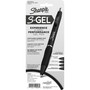 Sharpie S-Gel S-Gel High-Performance Gel Pen, Retractable, Extra-Fine 0.38 mm, Black Ink, Black Barrel, 4/Pack