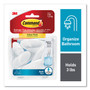 Command Medium Bath Hooks Value Pack, Plastic, White, 3 lb Capacity, 6 Hooks and 6 Strips (MMMBATH186ES)