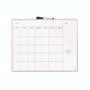 U Brands Magnetic Dry Erase Board, Monthly Planning/Scheduling Calendar, 20" x 16", White Surface, Satin Aluminum Frame