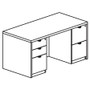 Lorell Prominence 2.0 Double-Pedestal Desk - x 1" Thickness Top, 29" Height x 60" Width x 30" Depth - 5 x File, Box Drawer(s) - Double Pedestal on Left/Right Side - Band Edge - Material: Particleboard