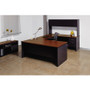 Lorell Walnut Laminate Commercial Steel Desk Series Pedestal Desk - 2-Drawer (LLR79147) View Product Image