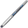 uniball VISION Needle Rollerball Pen, Stick, Fine 0.7 mm, Blue Ink, Gray/Clear/Blue Barrel, Dozen
