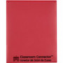 C-Line Classroom Connector Letter Report Cover - 8 1/2" x 11" - 2 Internal Pocket(s) - Red