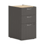 HON Mod HLPLPSBBF Pedestal - 28" Height x 15" Width x 20" Depth - 3 x Box, File Drawer(s) - Finish: Slate Teak