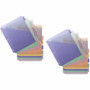 Business Source Double Pocket Index Dividers - 8 Print-on Tab(s) - 8.5" Divider Width x 11" Divider Length - Letter - Plastic Divider - Multicolor Tab(s)