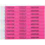 Advantus COVID Prescreened Visitor Wristbands - 3/4" Width x 10" Length - Rectangle - Pink - Tyvek - (AVT76099)