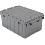 Akro-Mils Attached Lid Storage Container - Internal Dimensions: 8.63" Height - External Dimensions: 21.5" Length x 15" Width x 9" Height - 35 lb - 8 gal - Padlock, String/Button Tie Closure