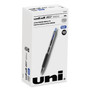 uniball Signo 207 Needle Point Gel Pen, Retractable, Medium 0.7 mm, Blue Ink, Clear/Black/Blue Barrel, Dozen
