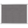MasterVision Ayda Fabric 24"W Bulletin Board - Gray Fabric Surface - Robust, Tackable, Sleek Style - 0.5" Height x 24" Width
