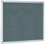 MasterVision Ayda Fabric 24"W Bulletin Board - Gray Fabric Surface - Robust, Tackable, Sleek Style - 0.5" Height x 24" Width