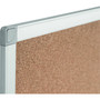MasterVision Ayda Cork Bulletin Board - 0.50" Board Height x 36" Board Width x 48" Board Depth - Cork Surface - Self-healing, Durable, Resilient, Heavy-gauge - Aluminum Frame
