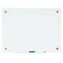 MasterVision Magnetic Glass Dry Erase Board - 36" (3 ft) Width x 48" (4 ft) Height - White Glass Surface - Rectangle - Horizontal/Vertical - Magnetic
