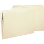 Business Source 1/3 Tab Cut Legal Recycled Fastener Folder - 8 1/2" x 14" - 1 Fastener(s) - 2 Plys - Manila - 10% Recycled