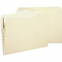 Business Source 1/3 Tab Cut Letter Recycled Fastener Folder - 8 1/2" x 11" - 1 Fastener(s) - 2 Plys - 10% Recycled