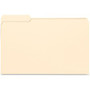 Business Source 1/3 Tab Cut Legal Recycled Top Tab File Folder - 8 1/2" x 14" - 3/4" Expansion - 11 pt. - Manila - 10% Recycled - (BSN99724)