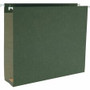 Business Source 1/5 Tab Cut Legal Recycled Hanging Folder - 8 1/2" x 14" - Capacity2" Expansion - Standard Green - 10% Recycled