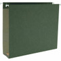 Business Source 1/5 Tab Cut Legal Recycled Hanging Folder - 8 1/2" x 14" - Capacity2" Expansion - Standard Green - 10% Recycled