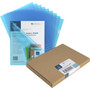 Business Source Letter File Sleeve - 8 1/2" x 11" - 20 Sheets Capacity - Blue - 10/Pack