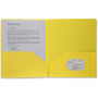 Business Source Letter Portfolio - 8 1/2" x 11" - 30 Sheets Capacity - 2 Pocket(s) - Yellow